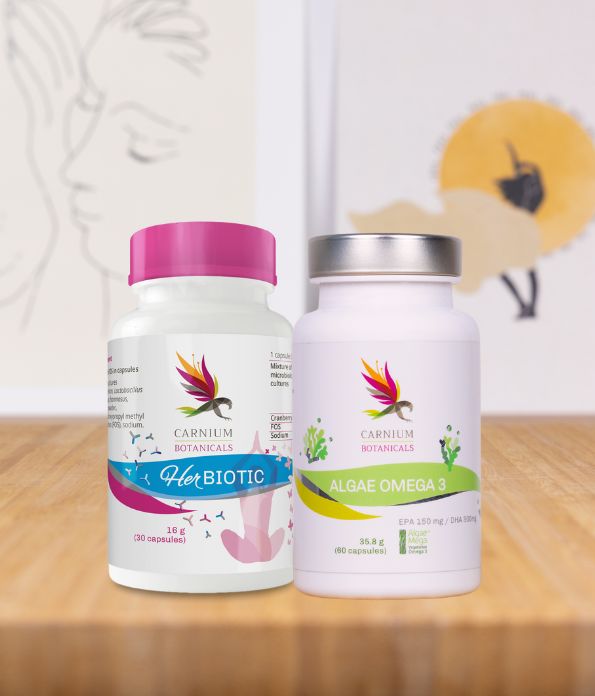 1x Algae Omega 3 + 1x Her Biotic -10% έκπτωση